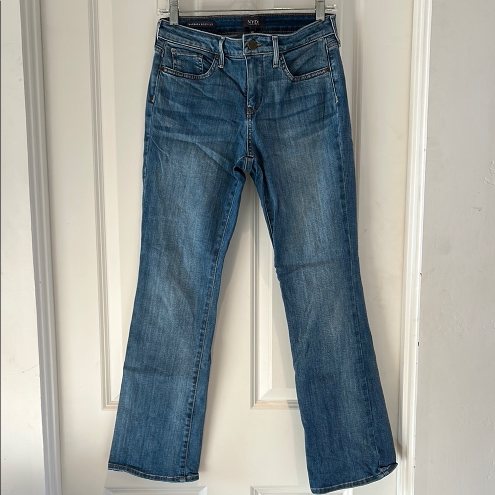 NYDJ Blue Flare Wide Leg Jeans